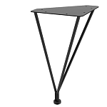 Стол журнальный c коричневой круглой столешницей на четырех черных ножках Charm Coffee Table варинант исполнения - 3 | Loft Concept в Ижевске