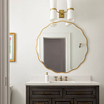 Золотое настенное зеркало Yvon Mirror варинант исполнения - 4 | Loft Concept в Ижевске