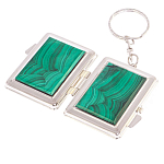 Зеркало брелок складное двухстороннее из натурального камня Малахит Stone Mirrors варинант исполнения - 2 | Loft Concept в Ижевске
