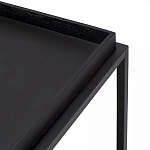 Тумба чёрная на колёсах Cabinet on Wheels варинант исполнения - 4 | Loft Concept в Ижевске