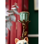 Подсвечник в виде кошки из фарфора с бронзовыми элементами Paradise Cat варинант исполнения - 7 | Loft Concept в Ижевске