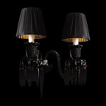 Бра с двумя черными абажурами и декоративными подвесками Lustre Reverie варинант исполнения - 3 | Loft Concept в Ижевске