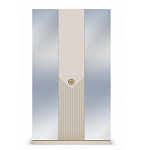 Шкаф трёхдверный с 2-мя зеркальными дверками Satin Furniture варинант исполнения - 3 | Loft Concept в Ижевске