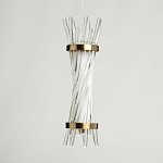 Подвесной светильник с цилиндрическим плафоном из прозрачных стеклянных трубок Nembus варинант исполнения - 5 | Loft Concept в Ижевске