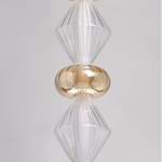 Подвесной светильник с вертикальной композицией из прозрачных и янтарных стеклянных шаров и ромбов Gabriel Scott Luna варинант исполнения - 14 | Loft Concept в Ижевске