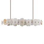 Подвесной светильник с фигурными элементами из белого алебастра Cryptocrystalline Stone варинант исполнения - 7 | Loft Concept в Ижевске