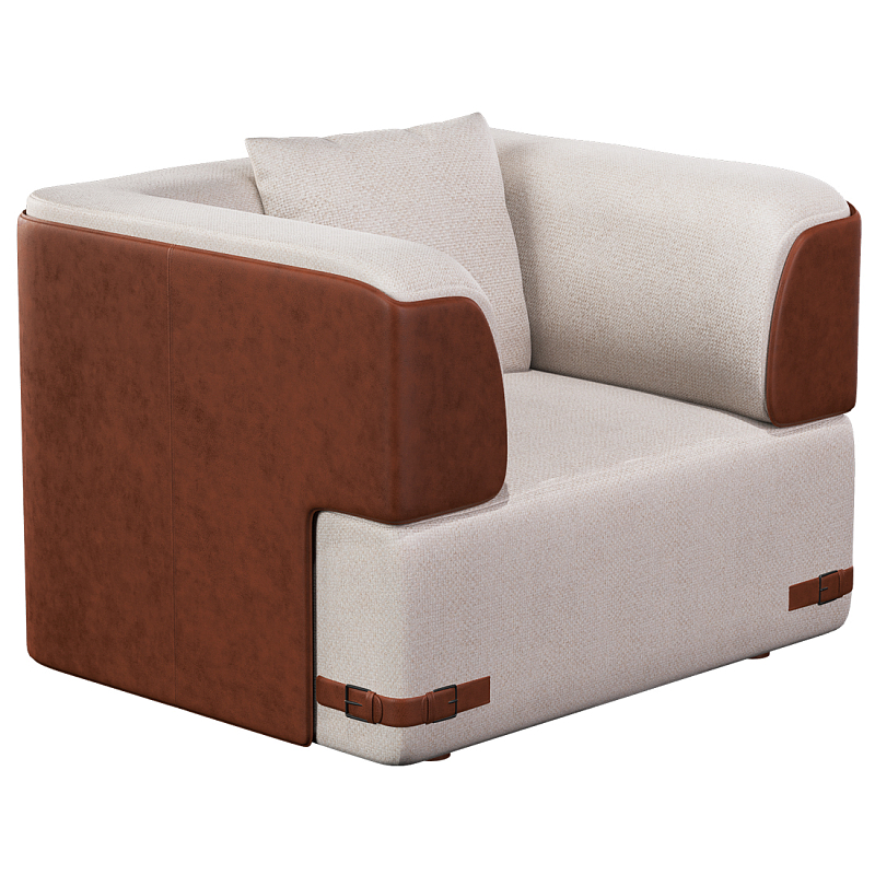 Кресло Richmond  с кожаной отделкой Молочный Коричневый в Ижевске | Loft Concept 