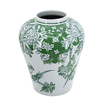 Ваза с зелеными цветочными и птичьими мотивами Vase Inspired by Nature варинант исполнения - 2 | Loft Concept в Ижевске