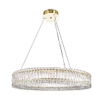 Люстра подвесная круглая из прозрачного хрусталя с золотым корпусом Selfsufficient варинант исполнения - 7 | Loft Concept в Ижевске