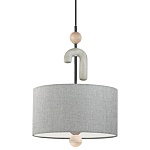Люстра с серым тканевым плафоном Flourish варинант исполнения - 1 | Loft Concept в Ижевске
