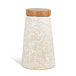 Керамический столик с деревянной столешницей "Пешка" варинант исполнения - 6 | Loft Concept в Ижевске