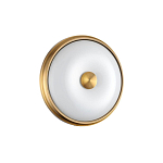 Бра круглое с матовым стеклянным плафоном и металлической окантовкой Soft Halo варинант исполнения - 3 | Loft Concept в Ижевске