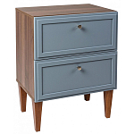 Тумба прикроватная серая из массива бука с 2-мя ящиками Wenge Light варинант исполнения - 1 | Loft Concept в Ижевске