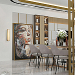 Бра в металлическом корпусе с рассеивателем из бежевого алебастра Cryptocrystalline Stone варинант исполнения - 2 | Loft Concept в Ижевске