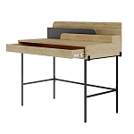 Стол письменный с выдвижным ящиком цвета древесины LEILA WORKING TABLE OAK ANTHRACITE варинант исполнения - 1 | Loft Concept в Ижевске