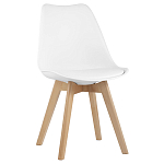 Стул с основой из пластика и мягким сиденьем Arvika White варинант исполнения - 1 | Loft Concept в Ижевске