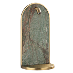 Настенный светильник зеленого цвета с бронзовой рамкой овальной формы с полкой Herbarium  варинант исполнения - 1 | Loft Concept в Ижевске