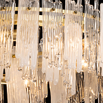 Люстра круглая с прозрачными стержнями разной длины Textured Glass Chandelier варинант исполнения - 5 | Loft Concept в Ижевске
