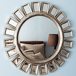 Зеркало-солнце в серебряной раме Silver Sun варинант исполнения - 1 | Loft Concept в Ижевске