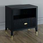 Прикроватная тумбочка с полкой Elsa Dreams Black варинант исполнения - 1 | Loft Concept в Ижевске
