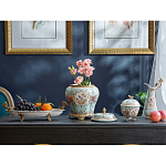 Кувшин с цветочным рисунком и бронзовой ручкой Blue Garden варинант исполнения - 4 | Loft Concept в Ижевске