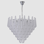 Люстра с подвесками из рифленного стекла в форме капель Textured Glass Chandelier варинант исполнения - 10 | Loft Concept в Ижевске