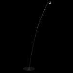 Торшер с изогнутой черной металлической стойкой и цилиндрическим плафоном Davide Groppi варинант исполнения - 2 | Loft Concept в Ижевске