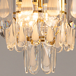 Люстра многоярусная с овальными прозрачными подвесками 28 см Harmonica варинант исполнения - 5 | Loft Concept в Ижевске