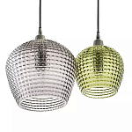 Подвесной светильник каскадный с 2-мя рельефными плафонами Cascade with Relief Lampshades варинант исполнения - 5 | Loft Concept в Ижевске