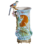 Ваза из фарфора с птицей на бронзовой ветке Garden of Eden варинант исполнения - 5 | Loft Concept в Ижевске