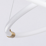 Люстра подвесная с двумя пересекающимися белыми светодиоидными кольцами Luke Lampco Tracer Lamp варинант исполнения - 7 | Loft Concept в Ижевске