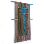 Дизайнерское Панно Макраме из хлопковых нитей Japan Wall Panel Blue варинант исполнения - 1 | Loft Concept в Ижевске