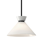 Подвесной светильник с белым стеклянным конусным плафоном Alora Mood варинант исполнения - 1 | Loft Concept в Ижевске