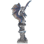 Подсвечник в виде Дракона Grey Blue Dragon Candlestick варинант исполнения - 2 | Loft Concept в Ижевске