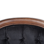 Кресло с мягкой обивкой из черного велюра на 4-х деревянных ножках Evelyn Classical Armchair варинант исполнения - 4 | Loft Concept в Ижевске