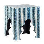 Приставной столик с инкрустацией раковинами устриц Bone Inlay варинант исполнения - 6 | Loft Concept в Ижевске