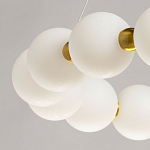 Люстра круглая с матовыми белыми шарами PEARLS Suspension варинант исполнения - 10 | Loft Concept в Ижевске