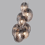 Люстра подвесная с 8-ю круглыми плафонами из рельефного стекла Disc Light варинант исполнения - 3 | Loft Concept в Ижевске