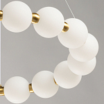 Люстра круглая с матовыми белыми шарами PEARLS Suspension варинант исполнения - 9 | Loft Concept в Ижевске