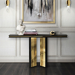 Консоль чёрная с позолоченной центральной частью Beyond Console варинант исполнения - 4 | Loft Concept в Ижевске