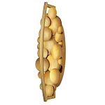 Бра светодиодное из многослойных золотых дисков Metal Disc Chandelier варинант исполнения - 4 | Loft Concept в Ижевске