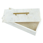 Шкатулка из белого мрамора Save Time варинант исполнения - 3 | Loft Concept в Ижевске