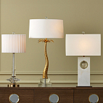 Настольная лампа с прозрачным корпусом и фактурным абажуром Charm and Luxury варинант исполнения - 3 | Loft Concept в Ижевске