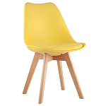 Стул с основой из пластика и мягким сиденьем Arvika Yellow варинант исполнения - 1 | Loft Concept в Ижевске