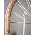 Зеркало-окно настенное в венецианском стиле с деревянной рамой бежевого цвета Venetian Smooth варинант исполнения - 7 | Loft Concept в Ижевске