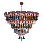 Люстра круглая с декором из разноцветных элементов в виде листьев Changing Seasons варинант исполнения - 3 | Loft Concept в Ижевске