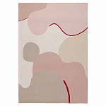 Плед из хлопка бежевого цвета с абстрактным принтом Elysian Flow Peach варинант исполнения - 1 | Loft Concept в Ижевске