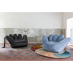 Дизайнерское плюшевое розовое кресло в форме руки Poltronova Joe Plush Taffy Pink Armchair варинант исполнения - 7 | Loft Concept в Ижевске