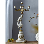 Подсвечник белый Попугай из фарфора с бронзовыми элементами Eden Garden варинант исполнения - 4 | Loft Concept в Ижевске