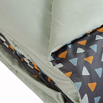 Постельное белье из сатина с принтом треугольники 150х200 см Triangular Dreams варинант исполнения - 4 | Loft Concept в Ижевске